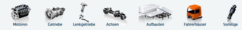 LKW Teile Ersatzteile · Motoren · Getriebe · Achsen · Sonstige